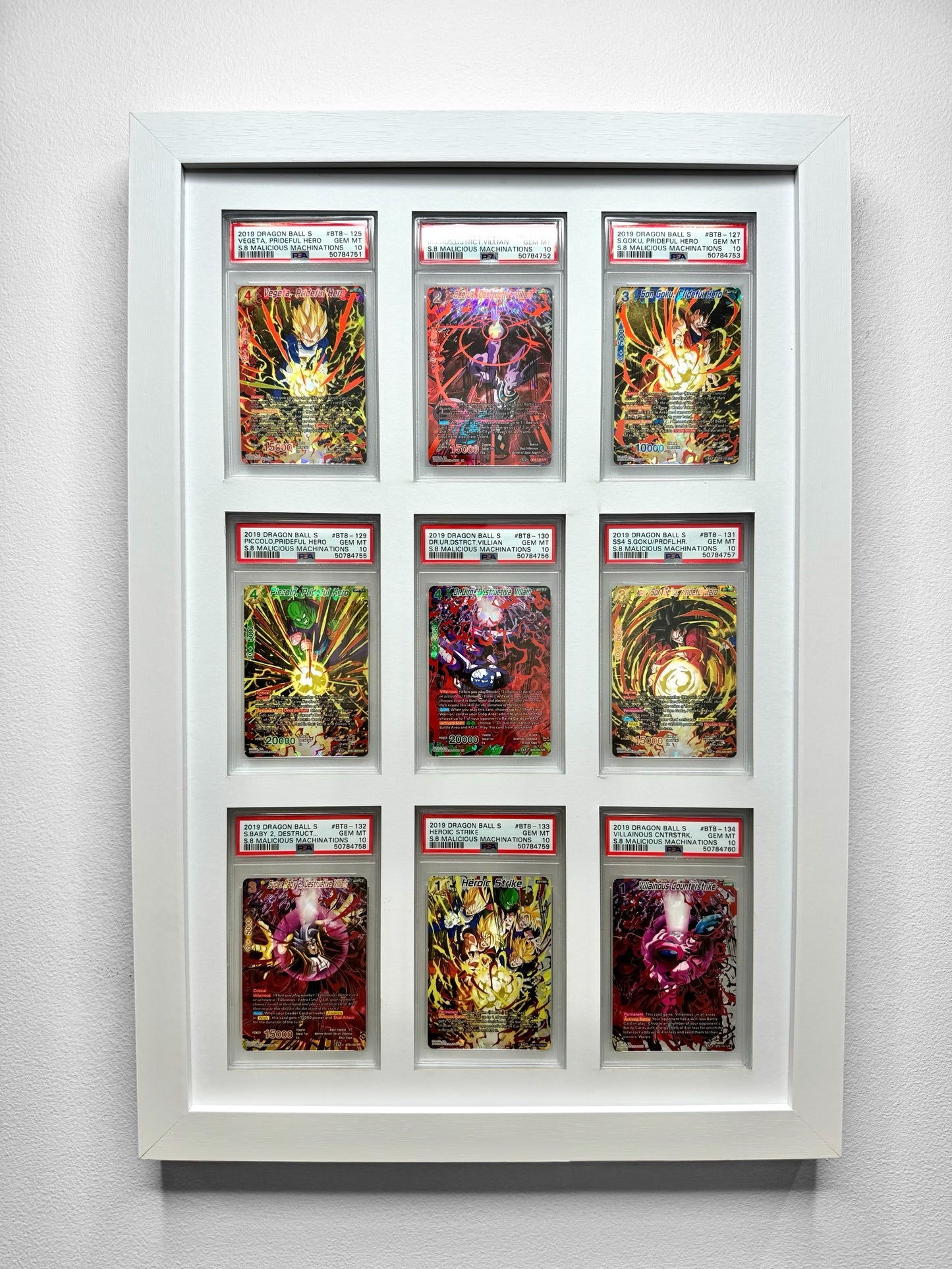 Sold Out: Pre Order Now - 9 Grid WHITE PSA/CGC Wall Frame