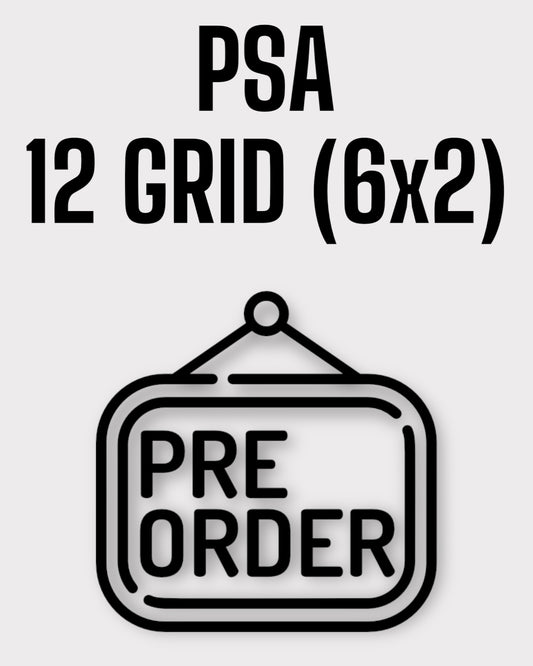PRE ORDER: 12 Grid (6x2) PSA/CGC Wall Frame