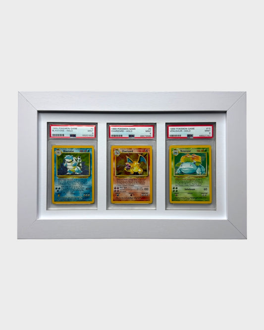 3 Grid PSA/CGC WHITE Wall Frame