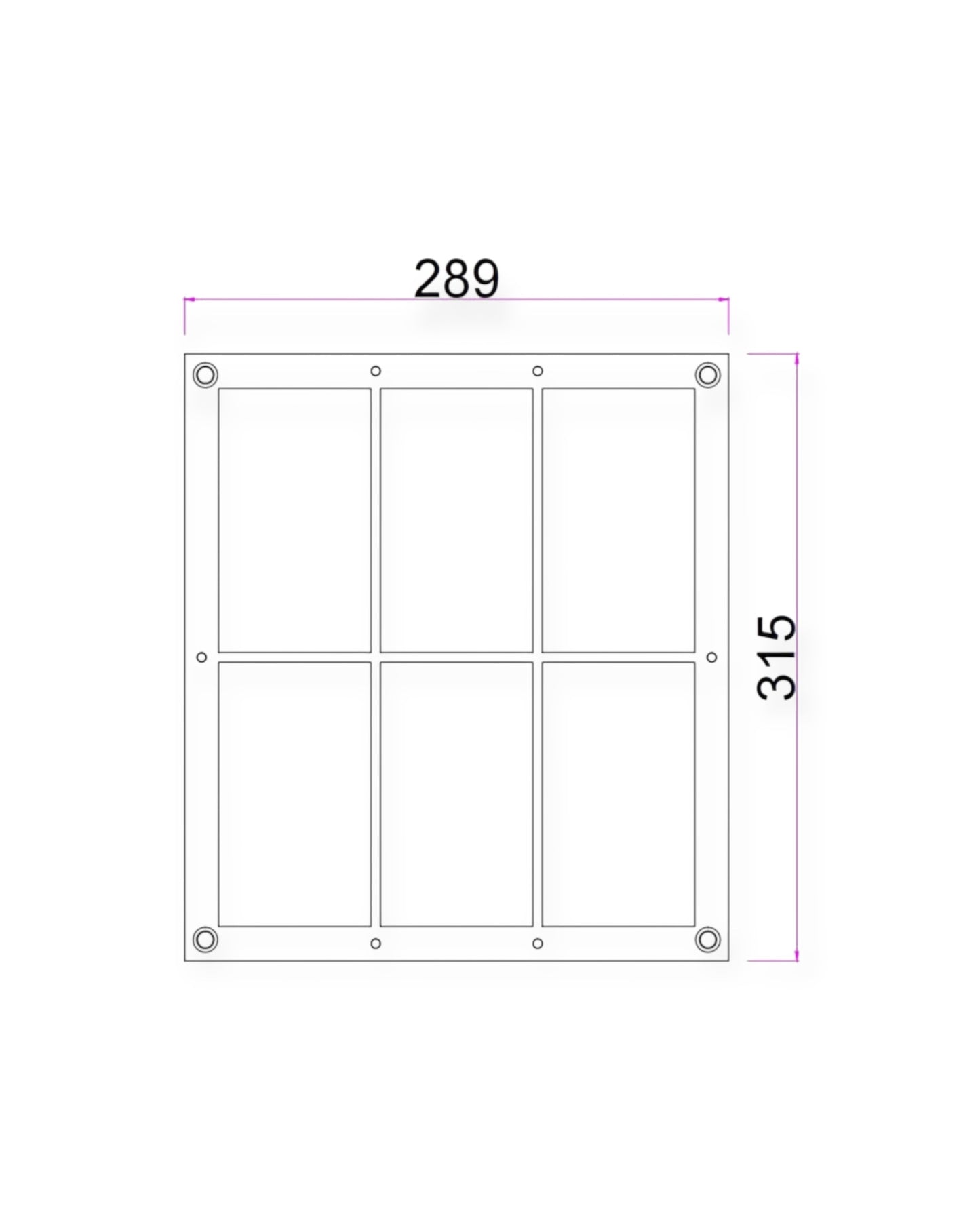 6 Grid PSA/CGC Transparent Desktop Frame