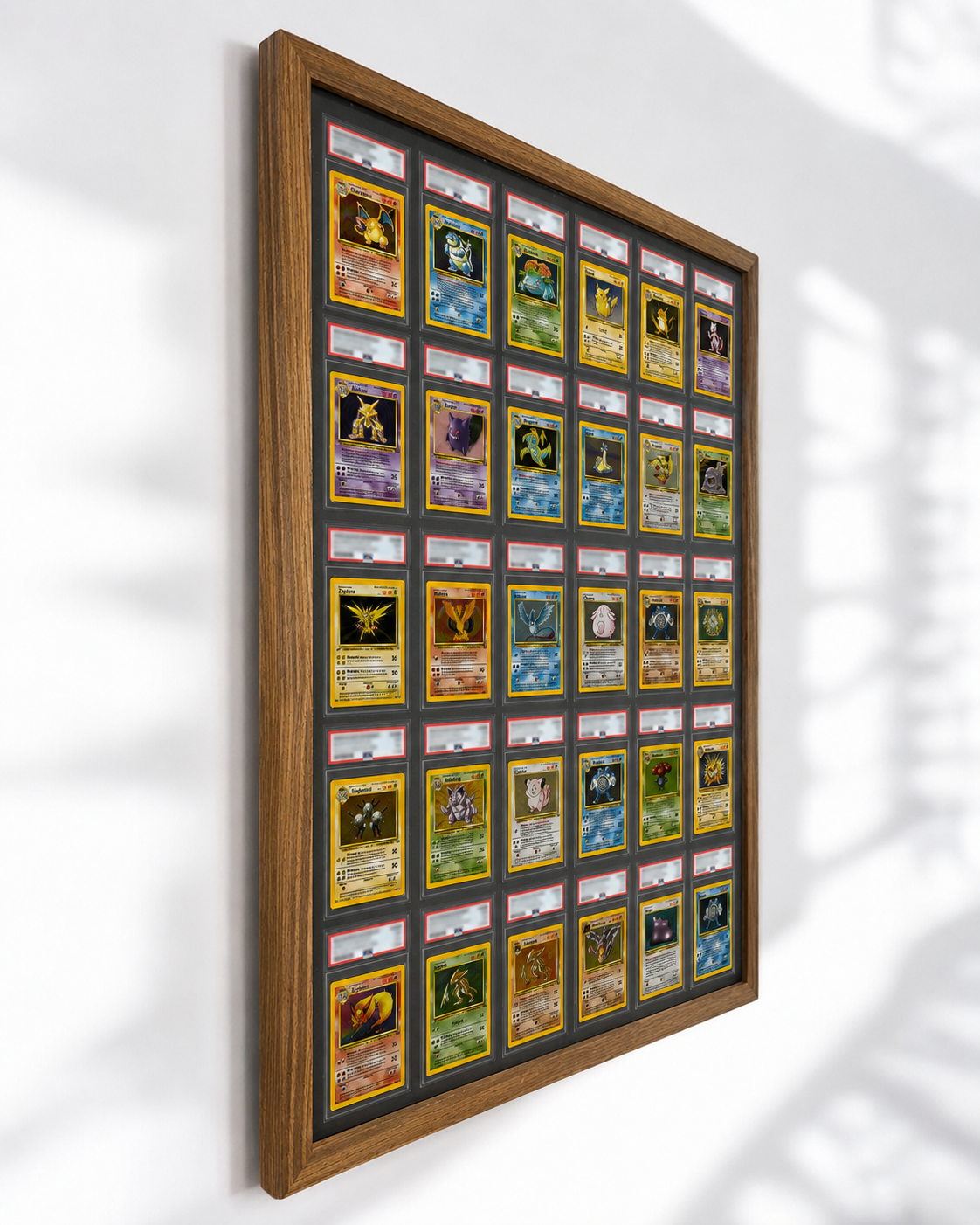 30 Grid PSA/CGC Wall Frame Walnut