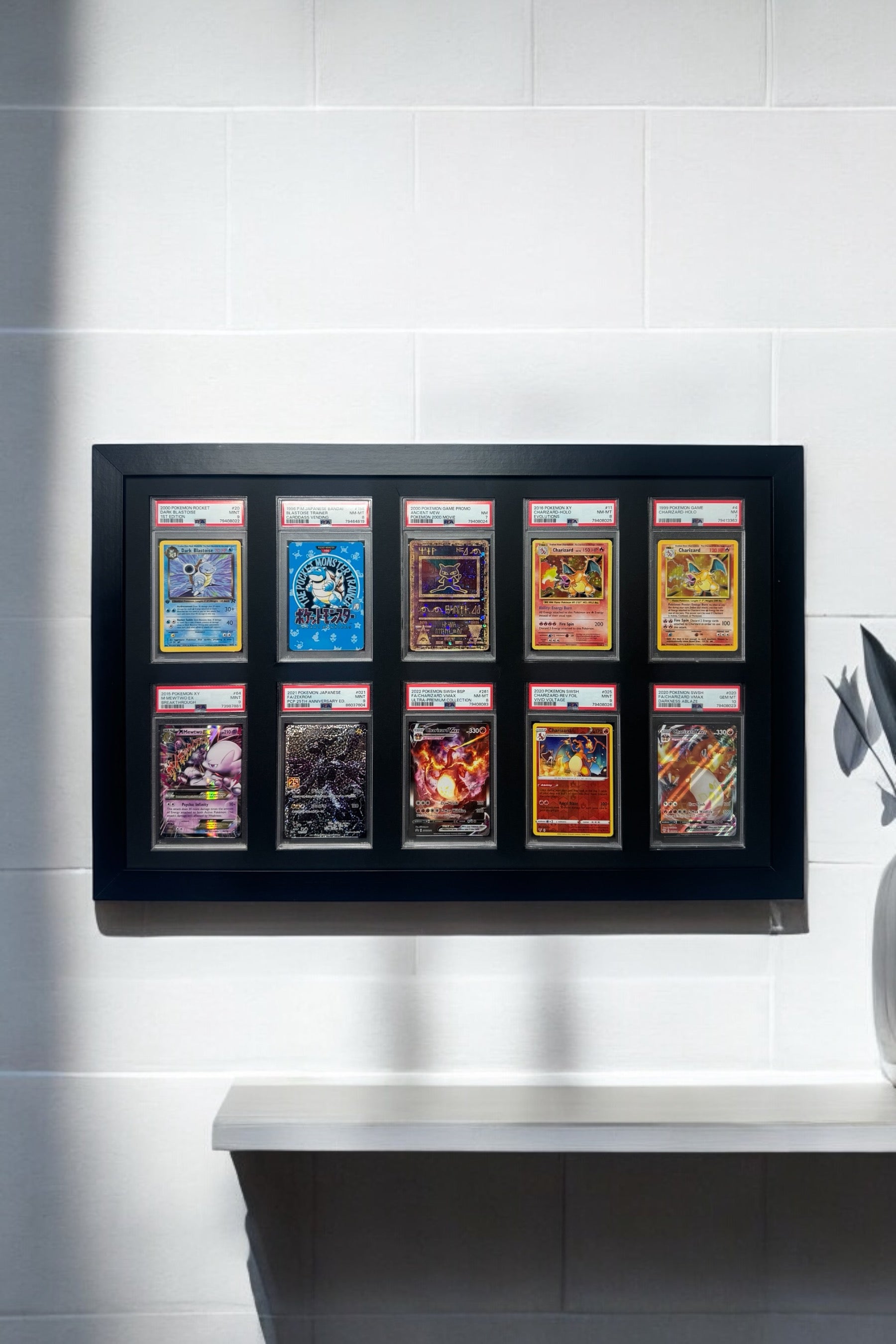 10 Grid PSA/CGC Wall Frame 5x2 Layout – CardMasterFraming