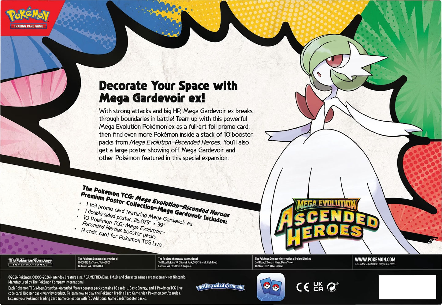 Pokemon Trading Card Game: Mega Evolution Ascended Heroes Premium Poster Collection - Assorted