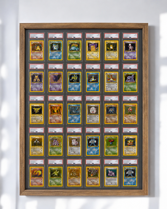 30 Grid PSA/CGC Wall Frame Walnut