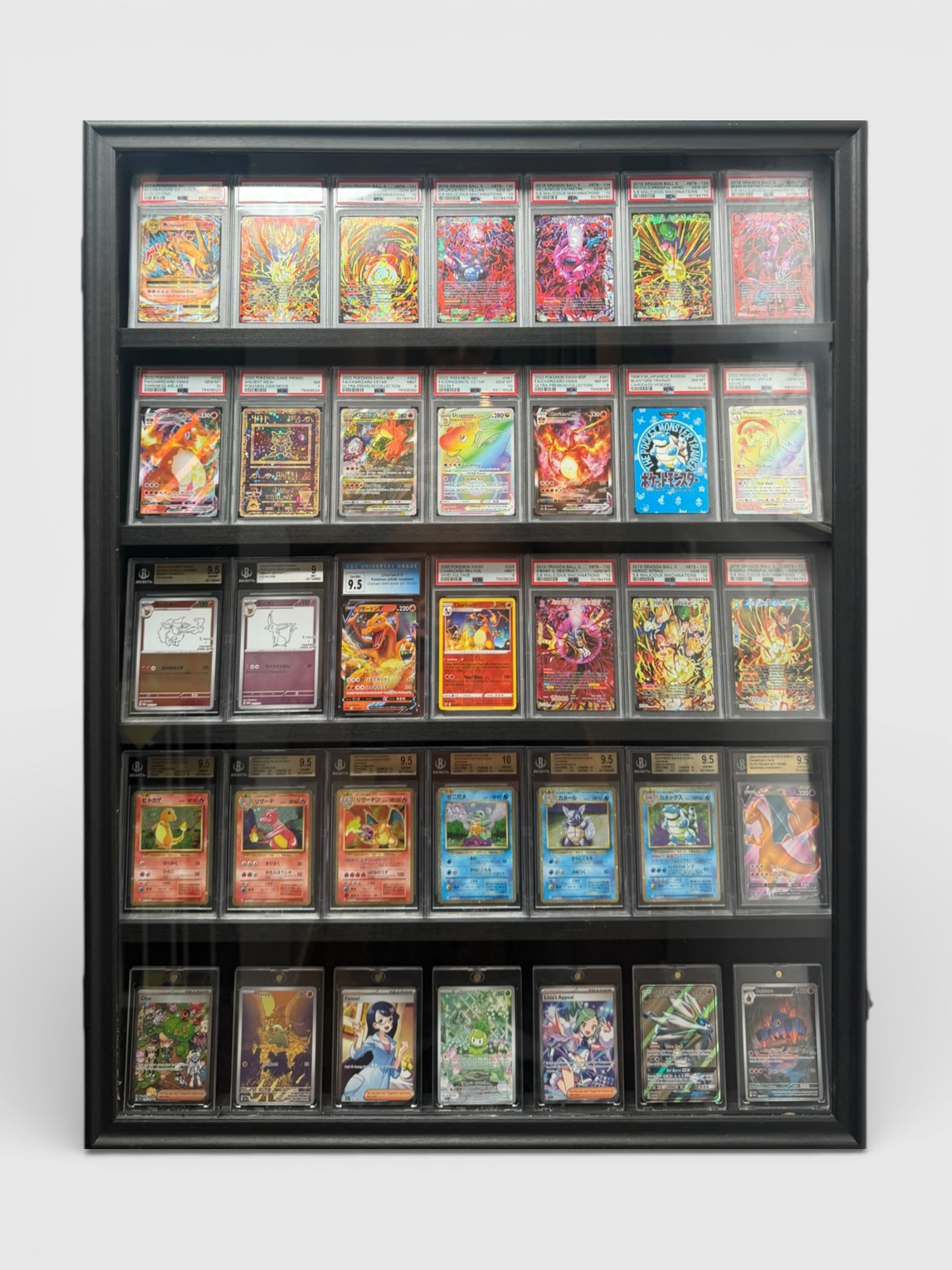 5 Level Universal Card Cabinet Frame Midnight Black UV Protected