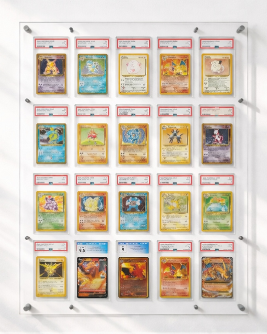20 Grid Transparent PSA/CGC Acrylic Wall Frame