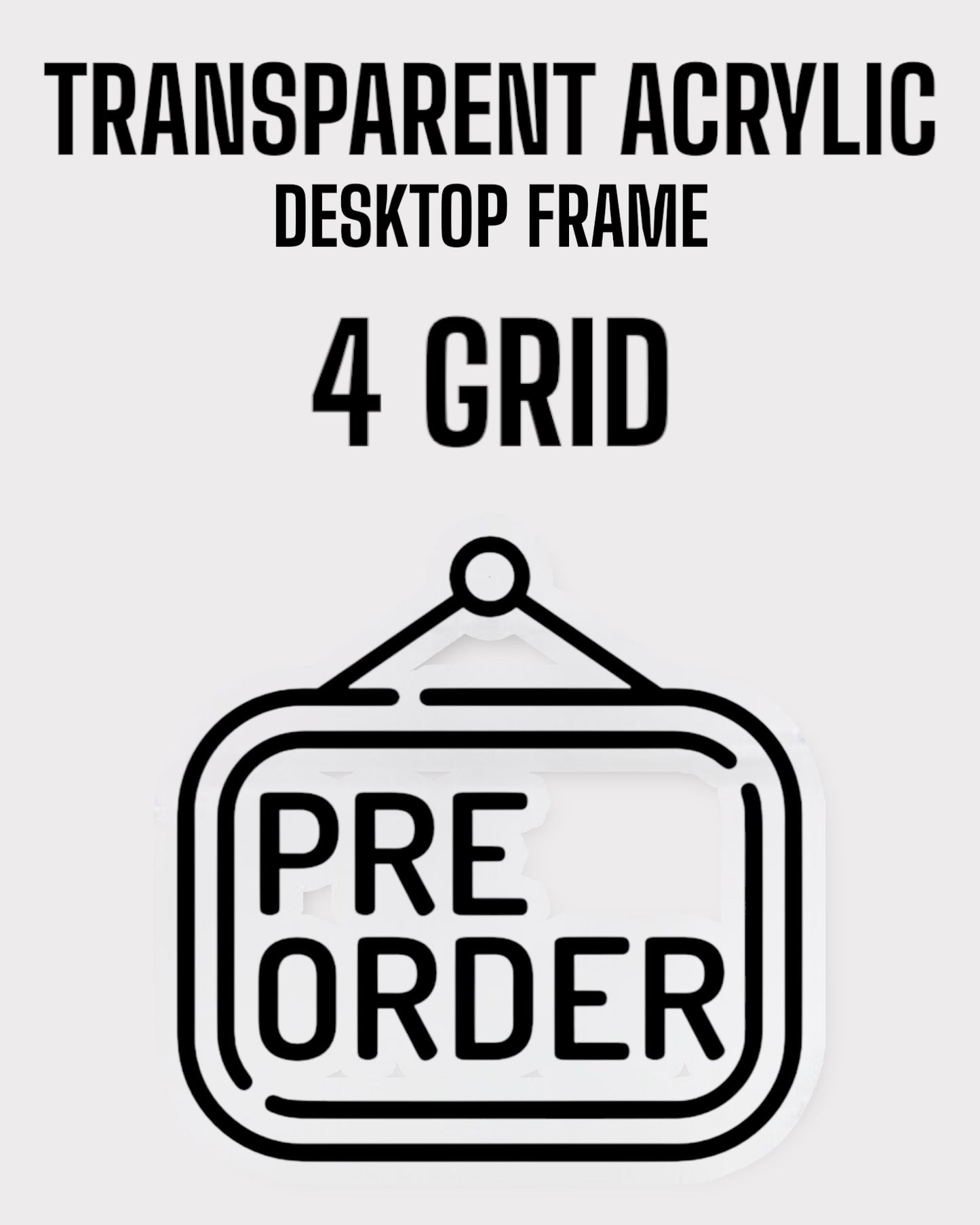 PRE ORDER: 4 Grid PSA/CGC Transparent Desktop Frame