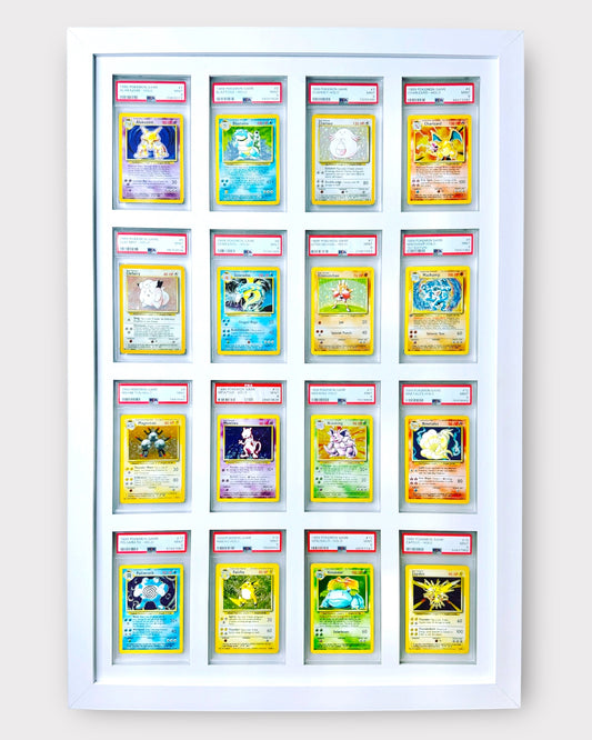 Sold Out: Pre Order - 16 Grid WHITE PSA/CGC Wall Frame