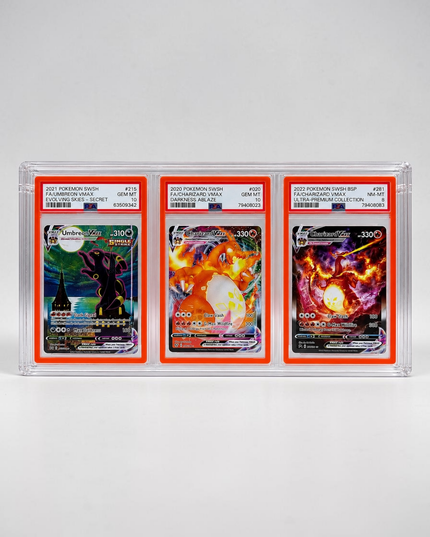 3 PSA/CGC Acrylic Slab Protector Case For Card Guards– UV Shielded Magnetic Display