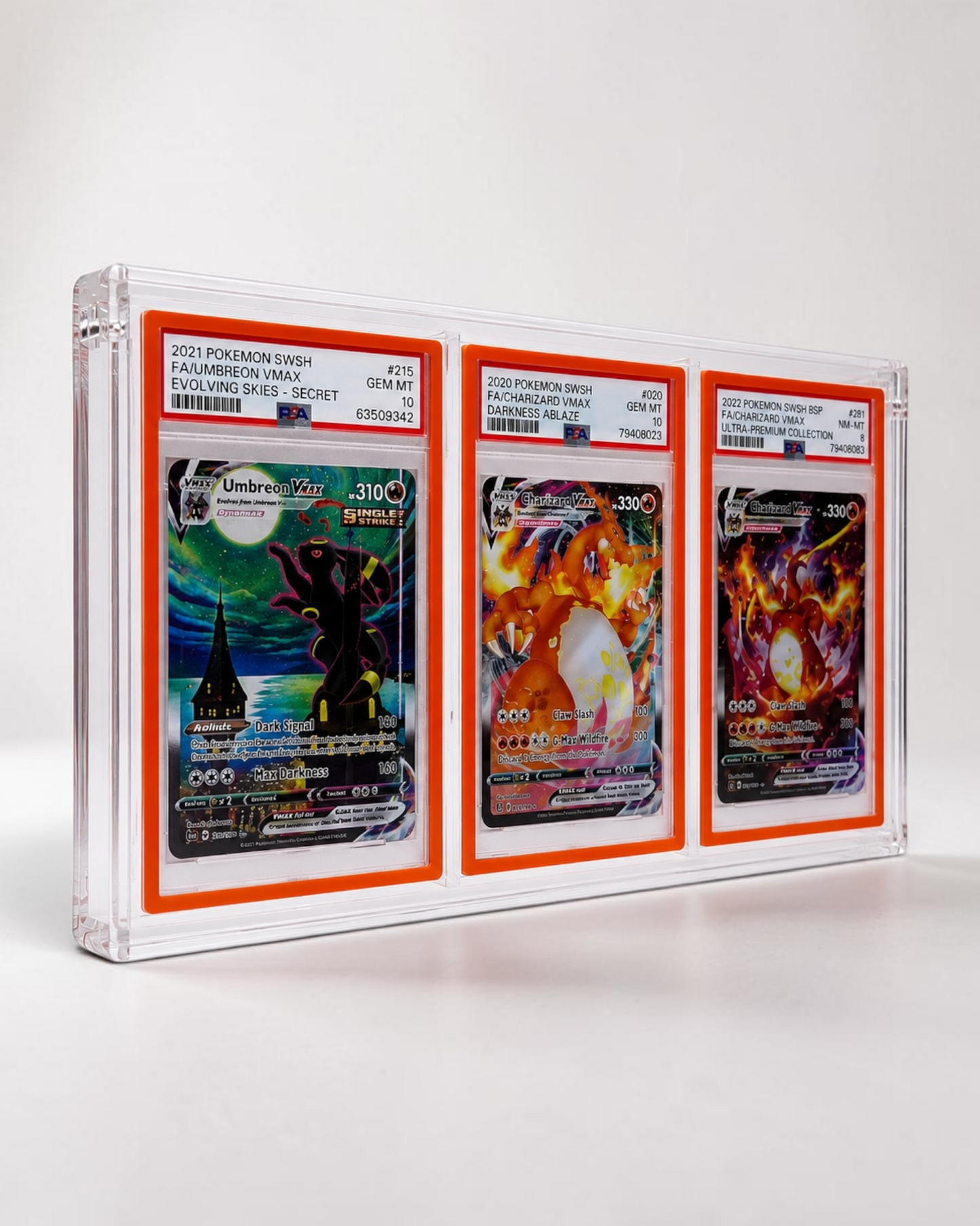 3 PSA/CGC Acrylic Slab Protector Case For Card Guards– UV Shielded Magnetic Display